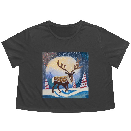 Christmas raider Flowy Cropped Tees