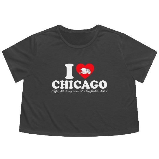 Groovy I Love CHICAGO Flowy Cropped Tees