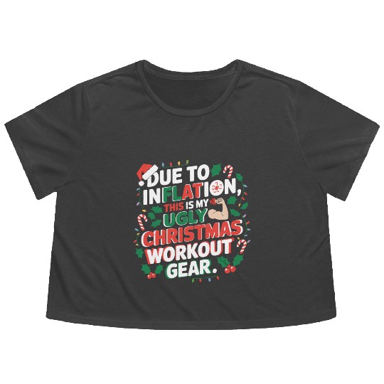 Inflation-Proof Christmas Workout Flowy Cropped Tees