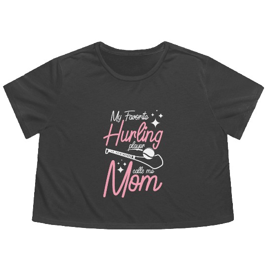 My favorite Hurling player calls me mom Flowy Cropped Tees