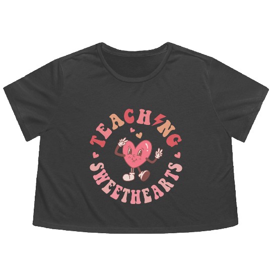 Teaching Sweethearts Flowy Cropped Tees
