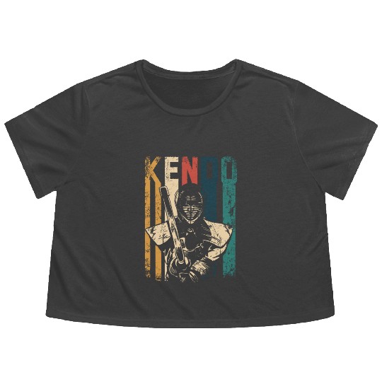 Retro Vintage Kendo Flowy Cropped Tees