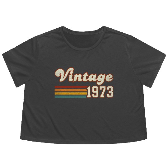 52nd Birthday Gift - Vintage 1973 Flowy Cropped Tees