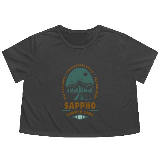 Sappho Summer Camp Flowy Cropped Tees – Lesbian,wlw design