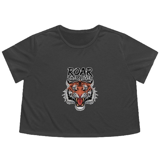 Roaring Tiger Spirit Flowy Cropped Tees