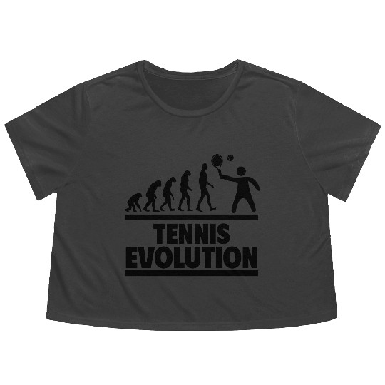 Tennis Evolution - Perfect for Tennis Lovers Flowy Cropped Tees