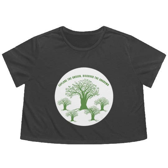 Green Tree Environmentalism Advocacy Flowy Cropped Tees