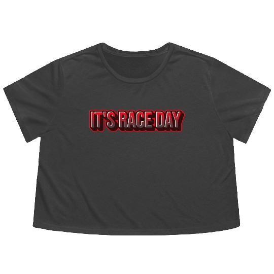 It's Race Day Flowy Cropped Tees