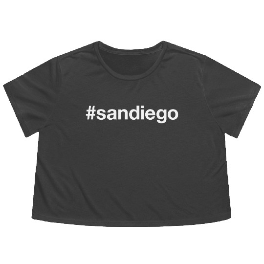 SAN DIEGO Hashtag Flowy Cropped Tees