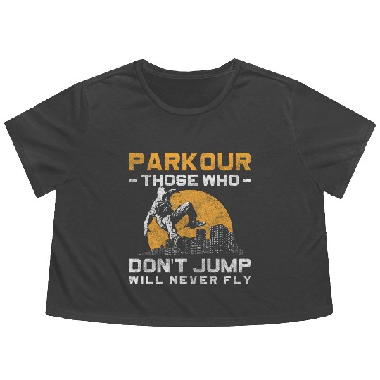 Freerunning Extreme Sport Underground Stunt Flowy Cropped Tees