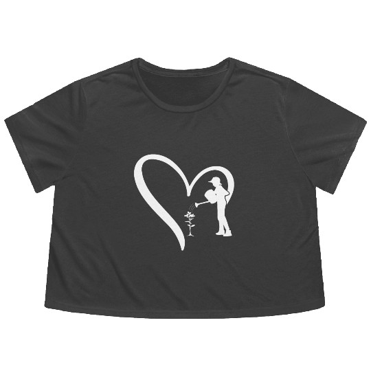 Landscaping Gardening Hobby Gardener Landscaper Flowy Cropped Tees