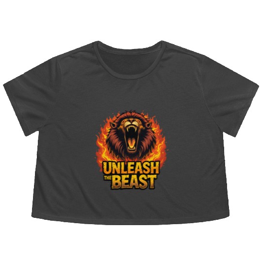 Unleash the Beast Flowy Cropped Tees