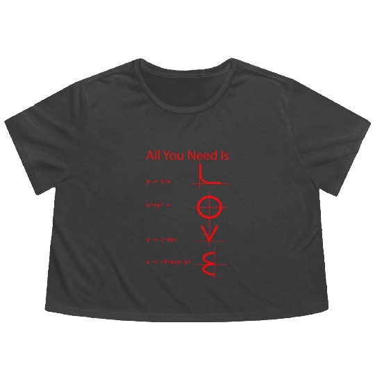 all you need is love amore Flowers Women girl mode Flowy Cropped Tees