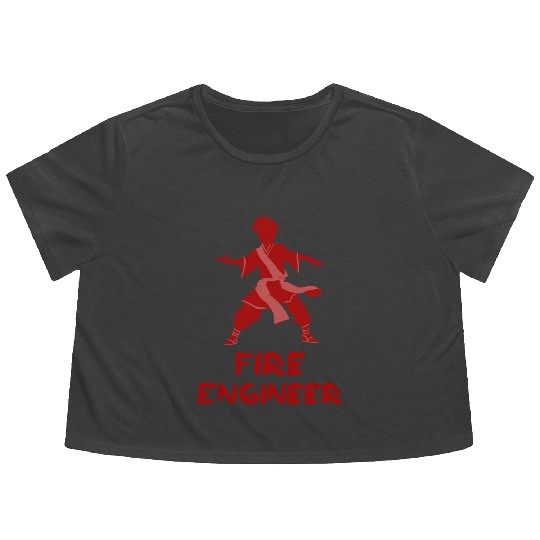 Fire Engineer Flowy Cropped Tees