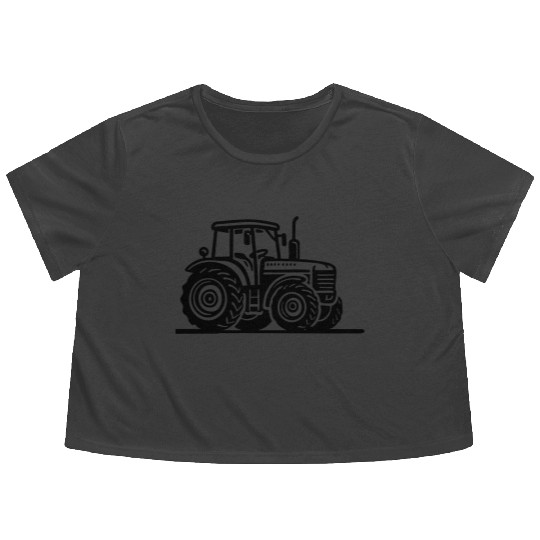Tractor Farm Farmer agriculture Flowy Cropped Tees