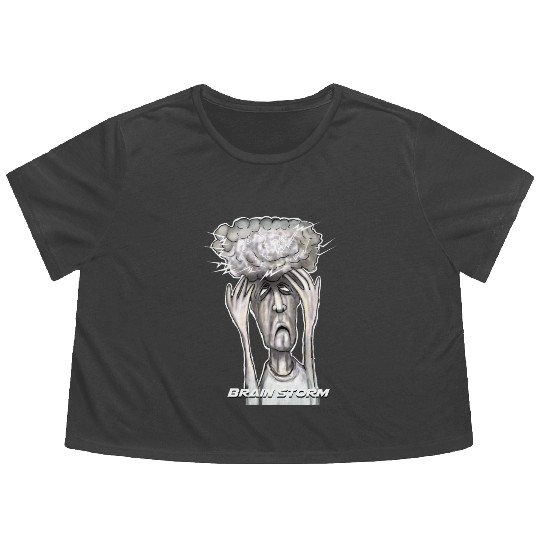 brain storm Flowy Cropped Tees