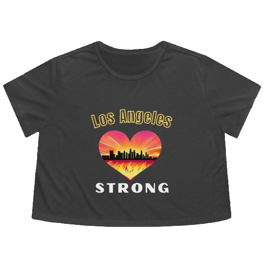 Los Angeles Strong Flowy Cropped Tees