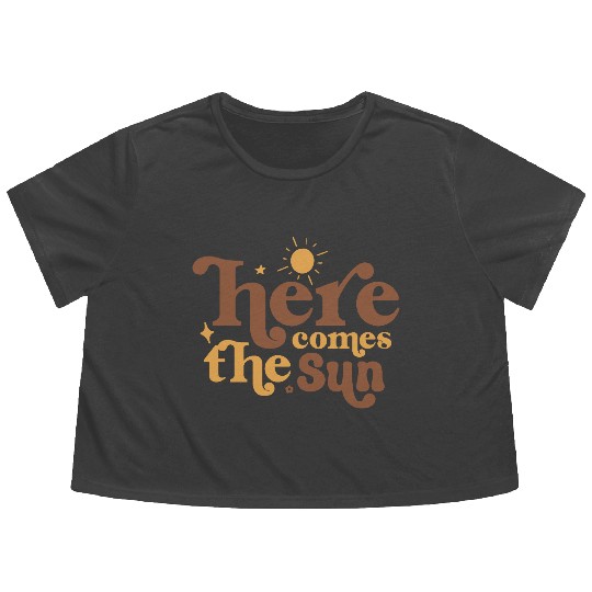 Here Comes The Sun Flowy Cropped Tees