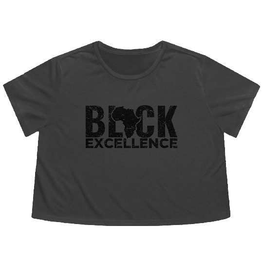Black Excellence Flowy Cropped Tees