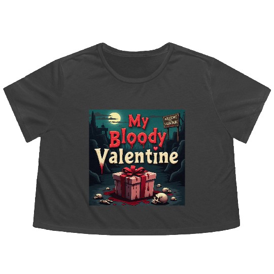 My bloody Valentine Flowy Cropped Tees
