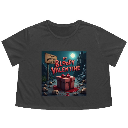 My bloody Valentine Flowy Cropped Tees