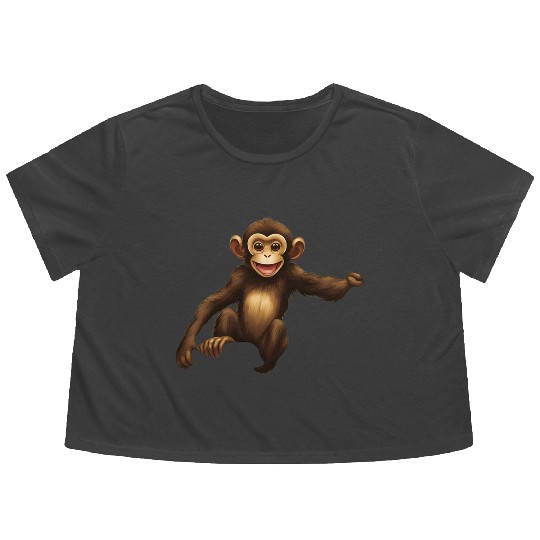 Monkey - "Banana Bandit" Flowy Cropped Tees
