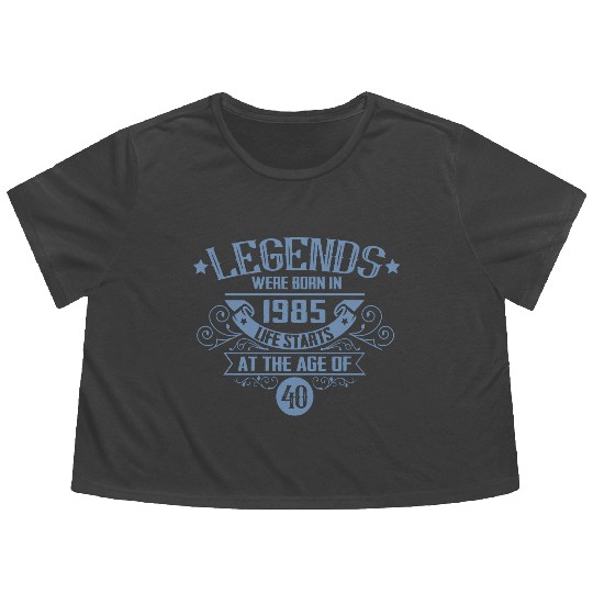Legends born in 1985 vintage 40th birthday Flowy Cropped Tees