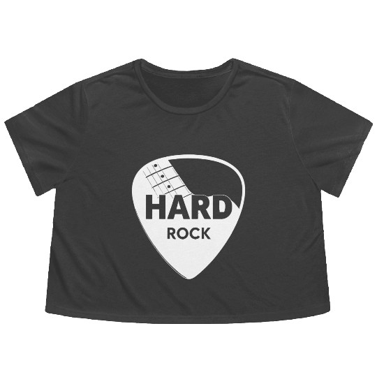 Hard Rock Guitar Pick Flowy Cropped Tees