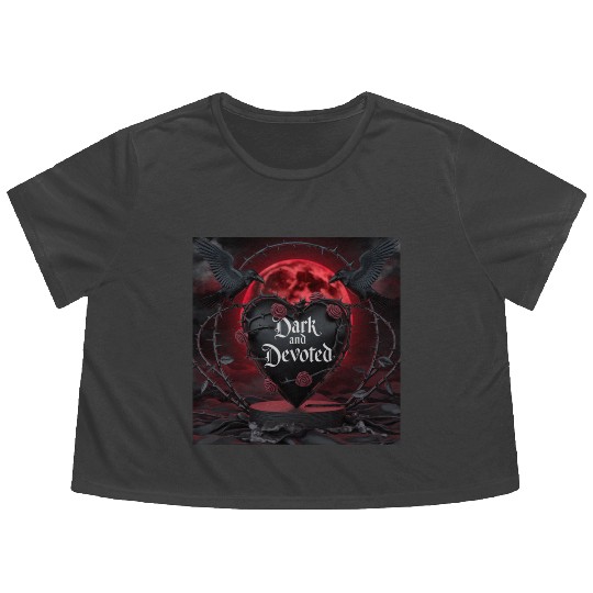 Devote saint Valentine Flowy Cropped Tees