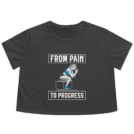 Bulgarian Squat Exercise Fitness Workout Gym Flowy Cropped Tees