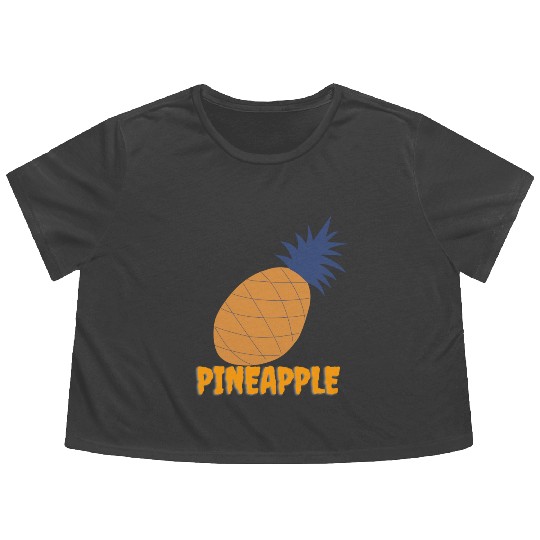 Flowy Cropped Tees pineapple
