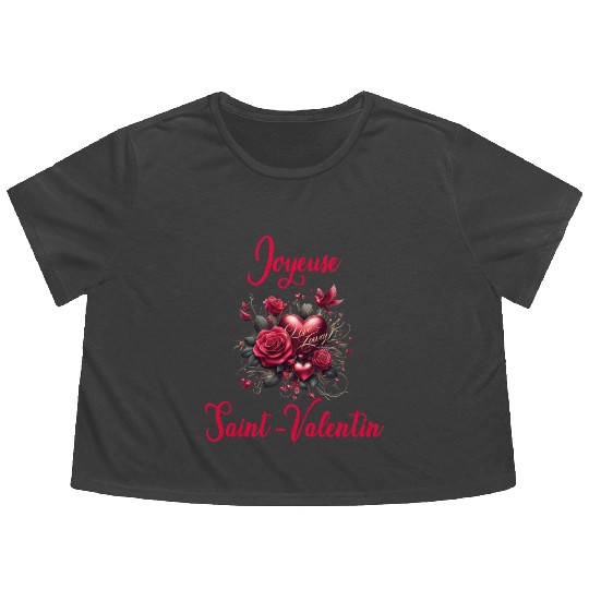 Joyeuse Saint-Valentin Flowy Cropped Tees