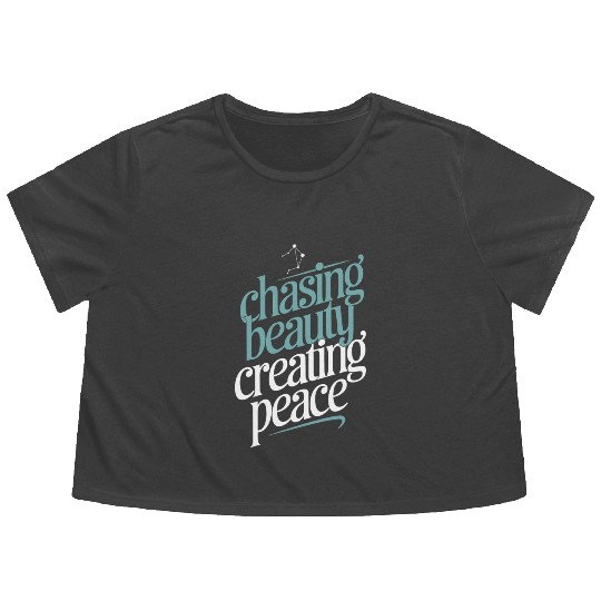 Libra Zodiac Chasing Beauty Creating Peace Flowy Cropped Tees