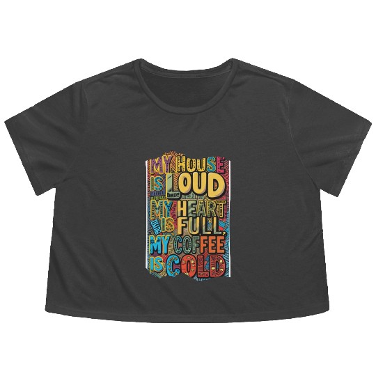 Parenting on hard mode Neurodivergent edition Flowy Cropped Tees