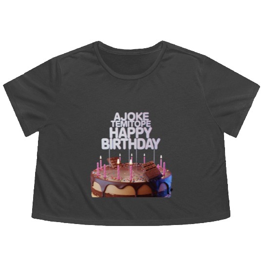 Premify 3D Pop Up Happy Birthday Card with Light & Flowy Cropped Tees