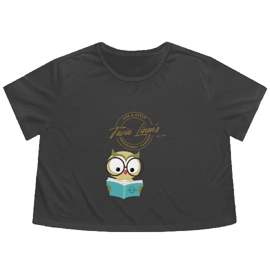 The Wise Coaching Owl Flowy Cropped Tees by Tavia Linen