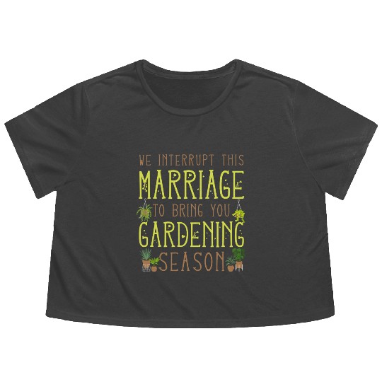 Plant Lover Gardening Husband Wife Flowy Cropped Tees