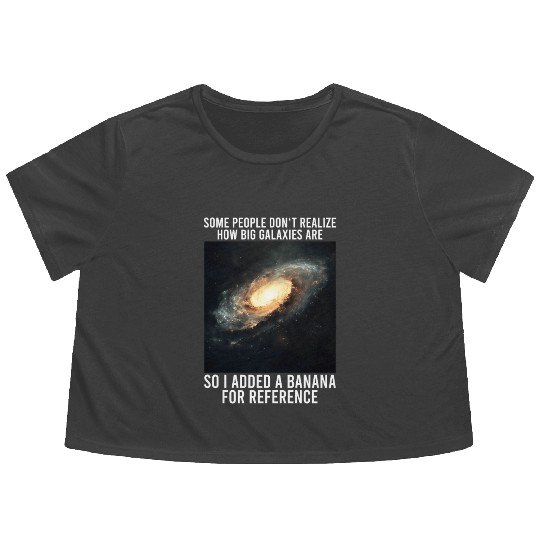 Galaxy Meme Science Astrophysics Astrology Flowy Cropped Tees
