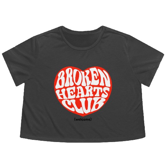 Broken Hearts Club Flowy Cropped Tees