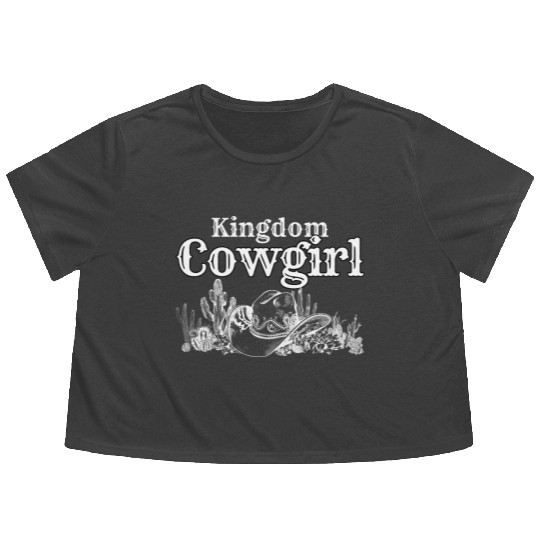 Kingdom Cowgirl Christian Vintage Country Wear Flowy Cropped Tees