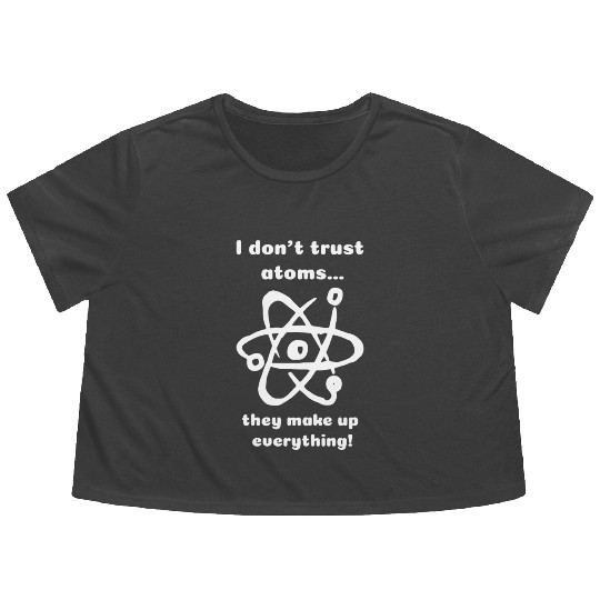 Science puns Flowy Cropped Tees