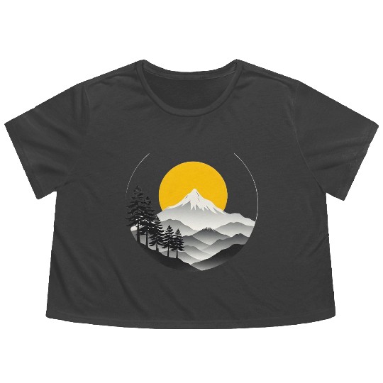 road trip Flowy Cropped Tees