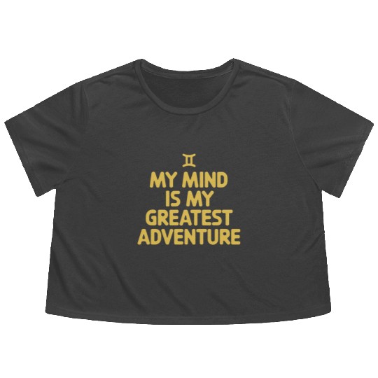 Gemini Zodiac My Mind Is My Greatest Adventure Flowy Cropped Tees