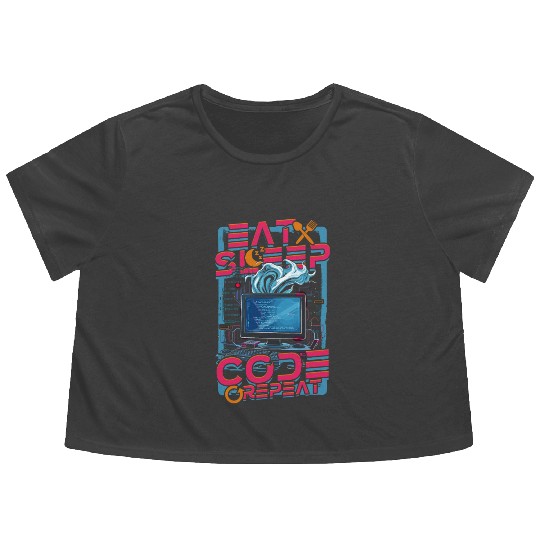 Theoretical Computer Scientist Flowy Cropped Tees