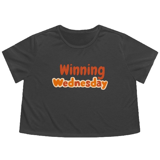 Winning Wednesday Mood Flowy Cropped Tees