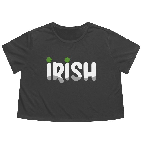 Funny Irish St Patricks day For the Shenanigans Flowy Cropped Tees