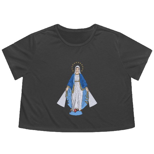 Mother Mary Flowy Cropped Tees