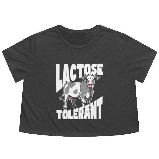 Lactose Tolerant – Built Different Flowy Cropped Tees