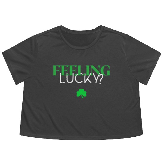 Feeling Lucky With Clover Flowy Cropped Tees