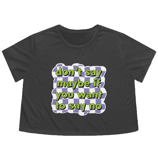 Assertive Choice Checkerboard Flowy Cropped Tees